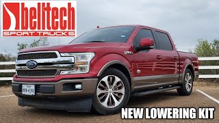 2015 to 2018 F150 50l CrewCab 2wd Belltech Lowering Kit Install 24 Drop [upl. by Adiahs]