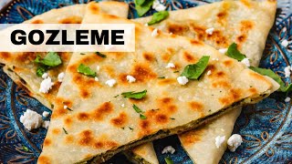 GÖZLEME Best TURKISH Street Food Turkish Flatbread Recipe [upl. by Pry]