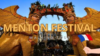 MENTON FESTIVAL France Walking Tour 4K [upl. by Enelaehs]