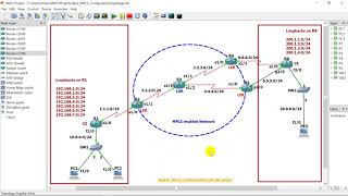 Basic MPLS Configuration on GNS3 [upl. by Ytram]