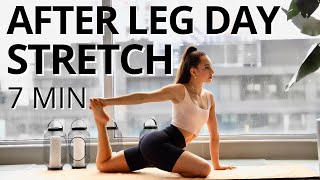 7 MIN AFTER WORKOUT STRETCH  Short amp Efficient Stretch for Leg Days  Daniela Suarez [upl. by Ileek]