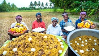 BIRYANI  MUTTON BIRYANI with Eggs  Traditional Biryani Recipe cooking in Village  Village Cooking [upl. by Akeit]