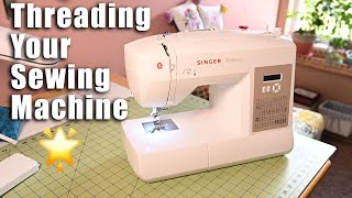 THREAD YOUR SEWING MACHINE  Singer Brilliance 6180 Sewing Machine [upl. by Yarrum359]