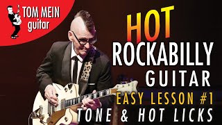 Hot Rockabilly Guitar Lesson 1  TONE AND LICKS [upl. by Belicia]