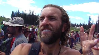 Tour of a Rainbow Gathering Hippie Festival in the Woods [upl. by Africah]