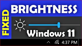 Windows 11 Brightness Problem  How to Fix  100 Working [upl. by Natalina]