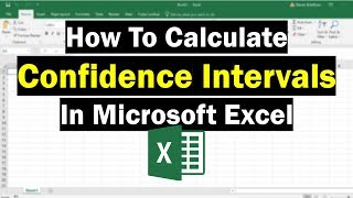 How To Calculate Confidence Intervals In Excel [upl. by Roi361]