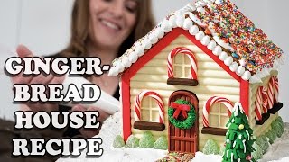 GINGERBREAD HOUSE RECIPE How To Cook That for Christmas [upl. by Anirec]