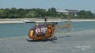 Aerospatiale SA318C Alouette II Full Startup and Takeoff from Dráva Heliport [upl. by Leen418]