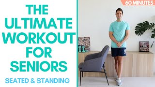 60Minute Senior Full Body Workout Seated amp Standing [upl. by Enaoj788]