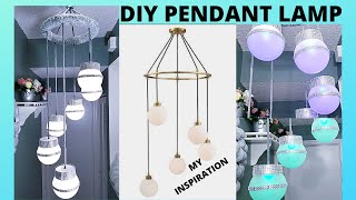 DIY Cluster MultiLights Globe Pendant Lamp  Dollar Tree DIY  How To Make Ceiling Light At Home [upl. by Liederman903]