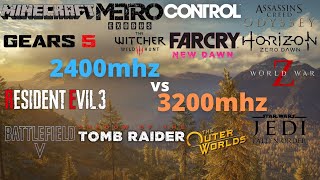 2400mhz vs 3200mhz ram test in 14 games [upl. by Ecraep]