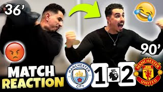 MAN UTD FAN GOES CRAZY REACTING TO MAN CITY 12 MAN UTD  MAN CITY VS MAN UNITED MATCH REACTION [upl. by Niggem]