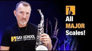 Saxophone lesson  All Major Scales [upl. by Meehaf]