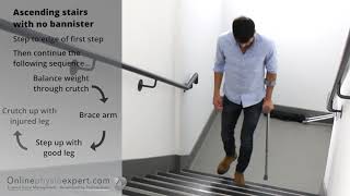 Crutches tutorial on how to use one crutch R [upl. by Ynohtnanhoj]