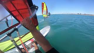 Windfoil vs Windsurf  match test [upl. by Enomal]