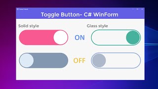 Toggle Button  WinForm C [upl. by Lamhaj691]