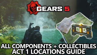 Gears 5  All Components amp Collectibles Locations Guide  Act 1 [upl. by Minda]