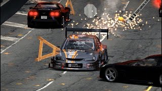 Super Turbo LANCER EVO8 Time Attack vs 10000 Cops  Final Pursuit in NFS MW [upl. by Ardnael]