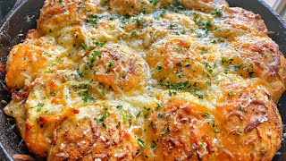 CHEESY STUFFED BISCUIT GARLIC BREAD  QUARANTINE RECIPES [upl. by Ransom]