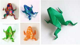 How to Fold an Inflatable Origami Frog  Rana de papel [upl. by Araihc]