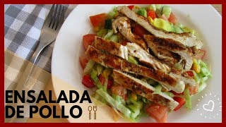 ENSALADA DE POLLO  Prepara un almuerzo rápido saludable y delicioso [upl. by Sedinoel298]