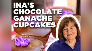 Ina Gartens Chocolate Ganache Cupcakes  Barefoot Contessa  Food Network [upl. by Findlay]