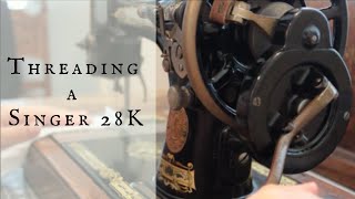 Machine Tutorial Threading a Singer 28K [upl. by Alie]