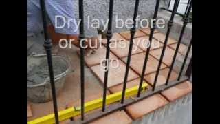 Laying terracotta tiles outside how to lay terracotta tiles [upl. by Noram]