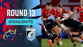 Munster v Cardiff Rugby  Instant Highlights  Round 13  URC 202324 [upl. by Ykcor]