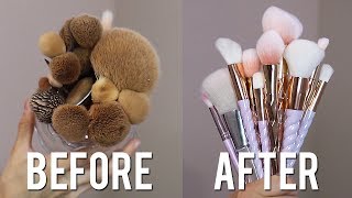 HOW TO CLEAN MAKEUP BRUSHES [upl. by Graf]