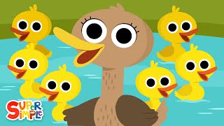 Six Little Ducks  Kids Nursery Rhymes  Super Simple Songs [upl. by Teador]