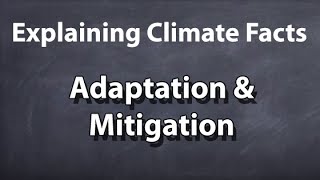 Explaining Climate Facts  33  Adaptation amp Mitigation [upl. by Eves]