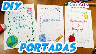 DIY HAZ PORTADAS  CARÁTULAS FÁCILES PARA TUS CUADERNOS [upl. by Asiluj]