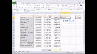 Excel Quick Tip 2  The Quickest Way to put Dollar Signs into a Formula  Wise Owl [upl. by Elocin]