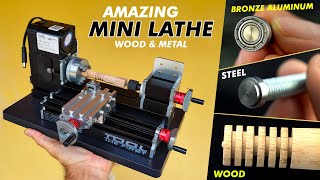 INCREDIBLE MINI LATHE that fits in one hand  METALS WOOD PLASTIC and more [upl. by Lila35]