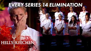 Every Series 14 Elimination on Hells Kitchen [upl. by Ylrebmyk865]