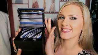 ○ GentleMens Accessories ○ ASMR  Soft Spoken  Pages  Tapping  Fabric [upl. by Hcelemile]