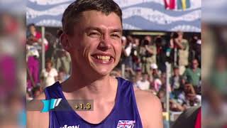 Jonathan Edwards Mens Triple Jump World Record [upl. by Alema73]