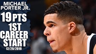 Michael Porter Jr drops careerhigh 19 points vs Kings in first NBA start  201920 NBA Highlights [upl. by Otxis516]