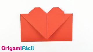 💌 Sobre Corazón de papel fácil paso a paso [upl. by Cutty130]