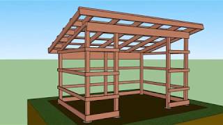 How To Frame a Small Pole Barn Garden Shed [upl. by Talia642]