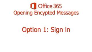 Office 365 Message Encryption [upl. by Akimas]