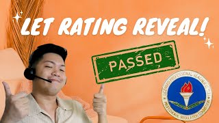 LET Rating Reveal  Licensure Examination for Teachers [upl. by Brynne]