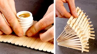 11 SUPER EASY PROJECTS WITH POPSICLE STICKS  CORK amp WOOD CRAFTS  DECORATION IDEAS [upl. by Diantha]