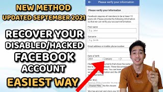 NEW METHOD  HOW TO RECOVER A DIASBLED or HACKED FACEBOOK ACCOUNT [upl. by Analahs]