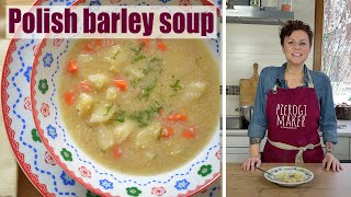 Simple Barley Soup KRUPNIK  cooking Polish food [upl. by Eibbob]