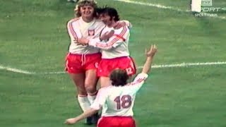 POLSKA – HAITI 70 MŚ 1974 LATO DEYNA SZARMACH I GORGOŃ STRZELCAMI [upl. by Kolk]