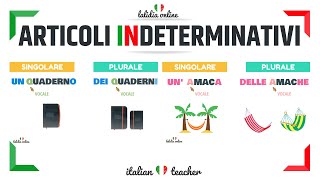 ARTICOLI INDETERMINATIVI  GRAMMAR  Italian for Beginners [upl. by Ayrad764]