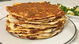 Tavada Lahmacun Nasıl Yapılır  Ev Yapımı Lahmacun Tarifi [upl. by Eno]